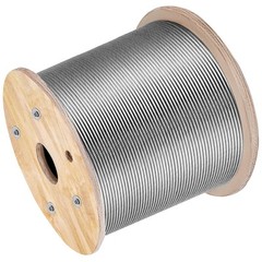 VEVOR T316 1000ft Stainless Steel Cable 1/8″ 1×19 Wire Rope Cable Railing