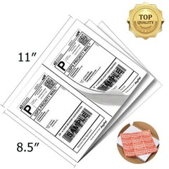 Premium 8.5×5.5 Half Sheet Self-adhesive Shipping Labels 2 Per Sheet
