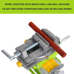 Cross Slide Drill Vise 2 Way X-Y Compound Vise, Multifunction Worktable Milling