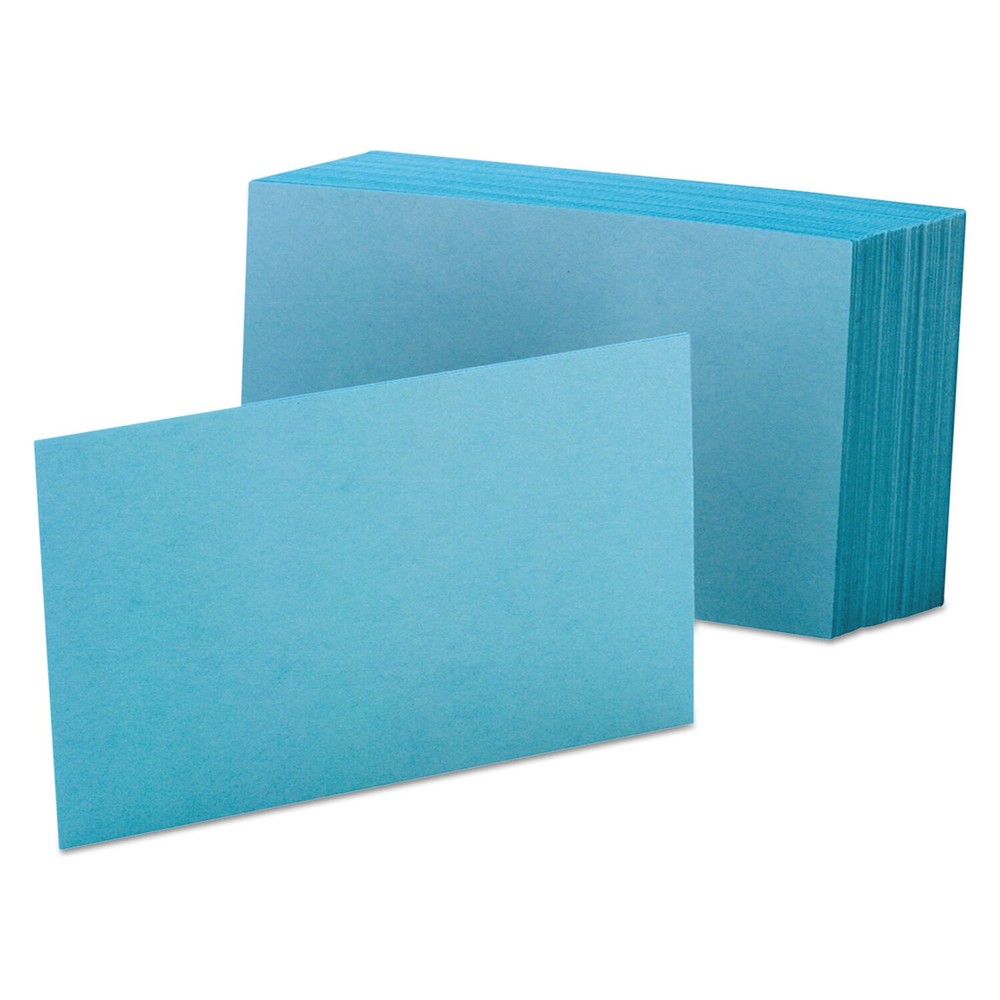 Oxford Unruled Index Cards 4″ x 6″ Blue, 100 Pack 7420BLU, Made In USA
