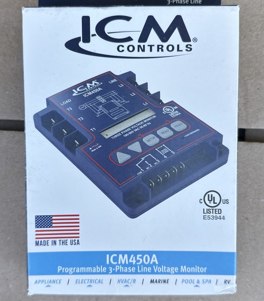 ICM Controls ICM450A 3-Phase Line Voltage Monitor Motor Protection
