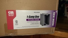Gardner Bender Switch Outlet Box, New Work, 18 cu. in. 1-Gang NS18N 100 CASE
