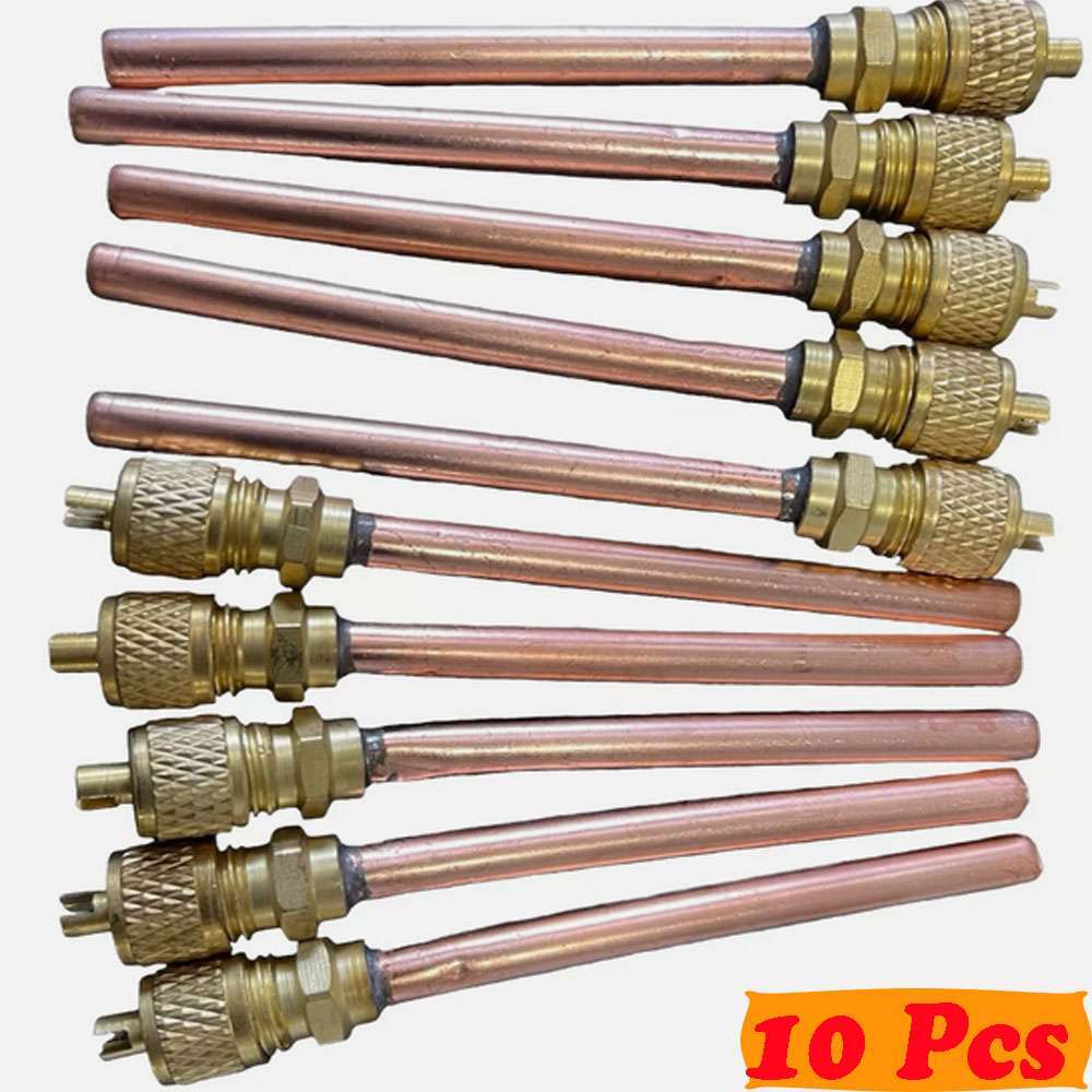 10X Service/Access Valve 1/4″ SAE *1/4″ OD *2.75″ Stem Core AC Refrigeration Kit