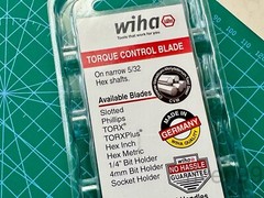 WIHA 1/4″ Torque Control Square Drive Socket Adapter Blade (149mm long), #28582