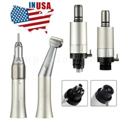 Dental Low Speed Handpiece /Kit Contra Angle Straight Air Motor 2/4Hole YX23