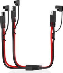 10AWG SAE Y Splitter Cable SAE Quick Disconnect Connector, 1 to 2 SAE to SAE Ext