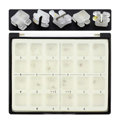 Orthodontic Ceramic Brackets w/Metal Slot 022 018 Roth MBT 3 Hook Braces Clarity