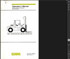 CLARK C500 Y350 FORKLIFT OPERATORS SERVICE REPAIR SHOP MANUAL PDF ON USB