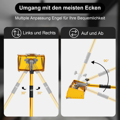 Drywall Flat Finishing Box Tool 5-Speed Rod for Wall and Ceiling Plastering