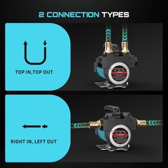 200W Fuel Transfer Pump Electric Diesel Kerosene Pump 12V 13GPM Nozzle Hoses