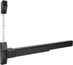 IRONWALLS Surface Vertical Rod Panic Bar, Black 27-41″ Commercial Door Push Bar