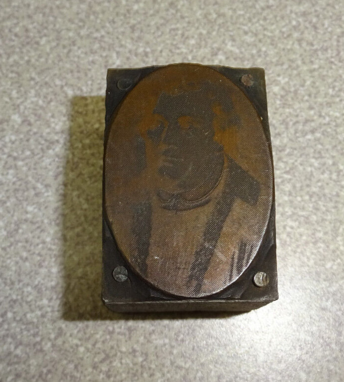 Braddock PA Lutheran Church Wood Copper Plate Photo Negative 1-1/2″ #1 Vtg