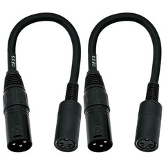 CESS-279 DIN 5-Pin MIDI Female to XLR 3-Pin Male Adapter Cable – 6 Inch Conve…