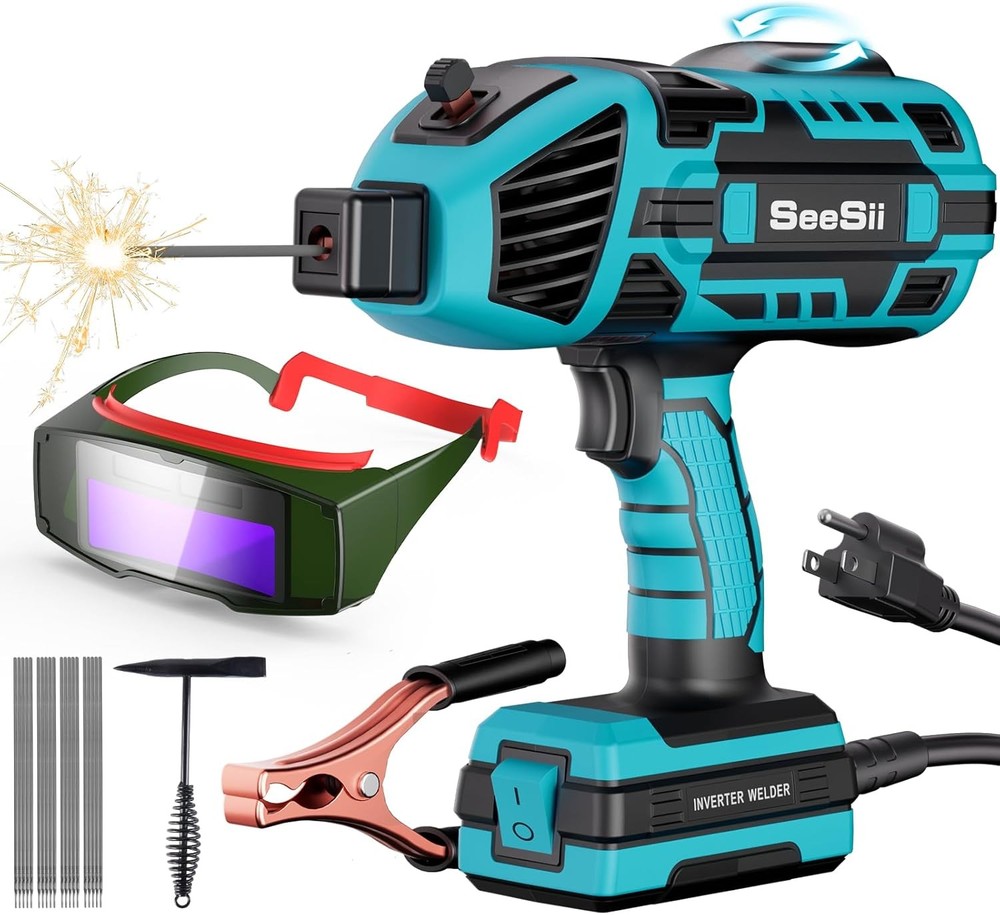 Seesii 110V Welding Machine 120Amp Portable ARC Welder Gun Hand Held Welder