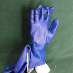 Spontex Bluettes Neoprene Gloves 1 Pair of Large Blue Premium Heavy Duty Gloves