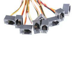 10Pcs 616E 4P4C RJ11 Female Telephone Connector Adapter with 4 Wires NN