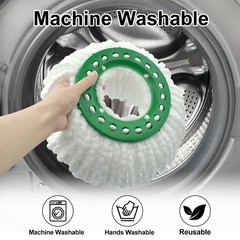 Reusable Mop Head Replacement for Libman Tornado Spin Thick 3 Pack, White