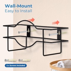 Single Wall Mount Glove Tissue Dispenser, Wire Rack Disposable Gloves Napkin Box