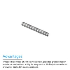 Fully Threaded Rod 5-Pack M6 x 40mm 1mm Pitch 304 Stainless Steel