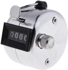 4 Digit Number Dual Clicker Golf Hand Tally Counter all metal Handy Convenient