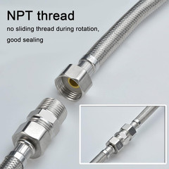 4 Pack 3/4″ NPT Stainless Steel Hex Nipple Pipe Fittings 304 MNPT Connectors