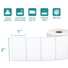10 Rolls 2″x1″ Direct Thermal UPC Barcode FBA Labels 1300/Roll for Zebra & Rollo