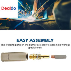 14Pcs Mig Welding Nozzle Tips with Non-Stick Coating; Ceramic Welding Nozzle Con