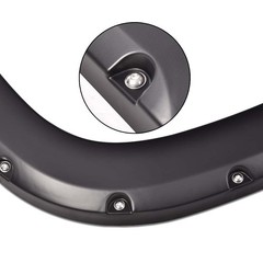 4pcs Fender Flares 07-13 GMC Sierra 1500 Smooth Black Pocket Rivet Paintable