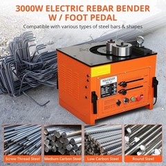 1-1/4″ 32mm Construction 10 Rebar Bending Bender Machine W/ 2 Foot Pedals NEW