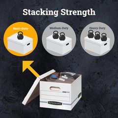 Bankers Box Basic Duty File Storage Box Lids Letter Legal 10-Pack White