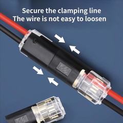200pcs Double-Wire Plug-in Connector, Cable Clamp with Locking Buckle, AWG 18-22