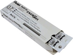 Pentel Refill Ink for EnerGel Liquid Gel Pen, 0.7mm, Black Ink, Box of 12