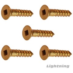 #10 x 1-1/4″ Brass Wood Screws Square Drive, Flat Head Countersunk Qty 500