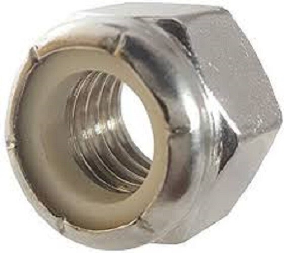 250PC Grade 5 Coarse Thread Nylon Insert Hex Lock Nut Assortment Zinc Plated