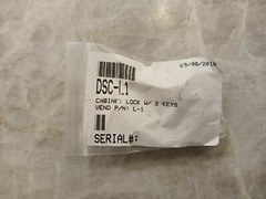 DSC L-1 Cabinet Lock with 2 Keys for Metal Alarm System Housing Enclosure