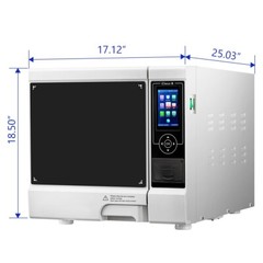 22L Class B Dental Medical Autoclave Vacuum Steam Sterilizer Bulit in Printer