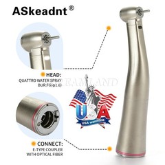 NSK Style LED Dental Electric Handpiece 1:5 Contra Angle Fiber Optic High Speed