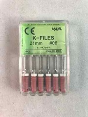 Mani Dental Root Canal Endo K-files 21-25-31mm All Sizes-6Files/pk