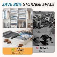 Cozy Essential Vacuum Storage Bags, 80% Compression Vacuum Seal , 20 Combo