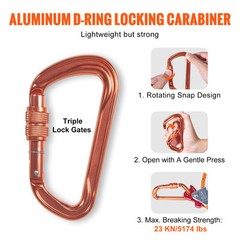VEVOR Steel Core flipline 1/2″ x 12′ Arborist Flipline for Tree Climbing