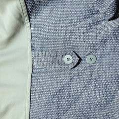TILIT NYC Sashiko Stitch Blue Chef’s Coat Size 2XL Breathable Hidden Snap Front