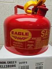 Eagle Mfg Ui25fs Type I Safety Can, Galvanized Steel, 2.5 Gal, Self-Closing NEW