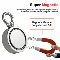 800LBS Double Sided Fishing Magnet Rope Kit Super Strong Neodymium Pulling Force