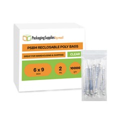 6×9 Bags Clear 2mil 10000 Reclosable Poly Bag 6″ x 9″ 2 Mil Baggies Squeeze Top