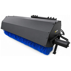 PROWORKS 72″ Hydraulic Angle Broom Skid Steer Attachment Half Poly Wire Brush
