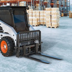 Skid Steer Tractor 45″ Frame Quick Tach Pallet Fork Attachment 4000LB Heavy Duty