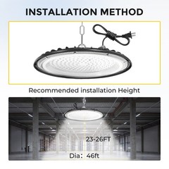 300W UFO Led High Bay Light Warehouse Factory Commercial Industrial Shop Light