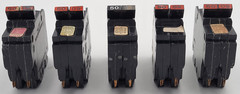 FPE NC0250 50 A 2-Pole Stab-Lok 120/240V Federal Pacific Circuit Breaker USED