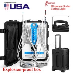 Portable Dental Unit System Built-in Air Compressor Ultrasonic Scaler Curing