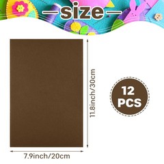 12 Pcs Self Adhesive Felt Sheet Soft Felt Sheets with Adhesive Backing